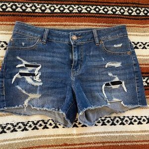 Distressed Denim Shorts